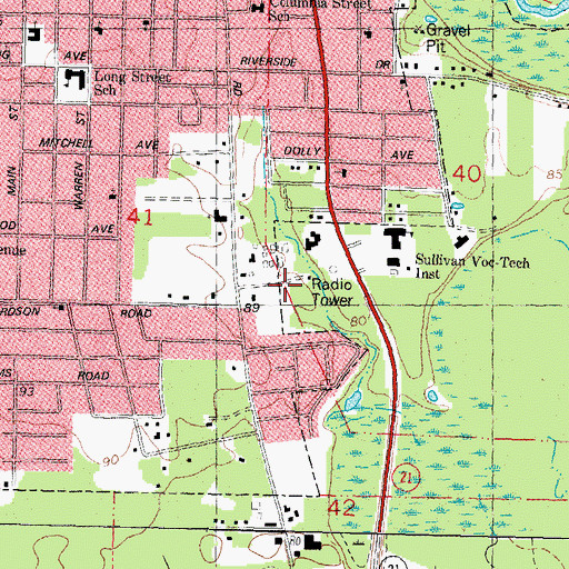 Topographic Map of Magnolia Behavioral Healthcare, LA