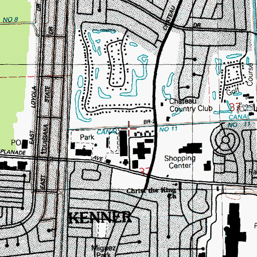 Topographic Map of Oceans Behavioral Hospital of Kenner - Greater New Orleans, LA