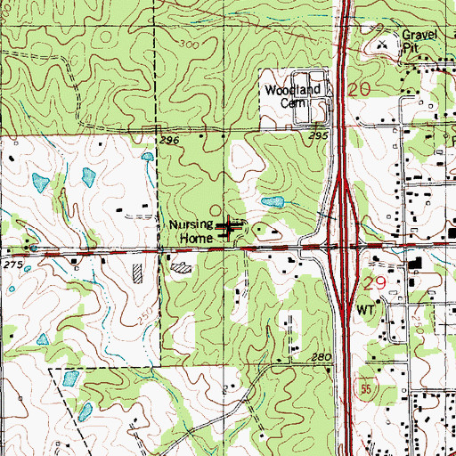 Topographic Map of Oceans Behavioral Hospital of Kentwood, LA