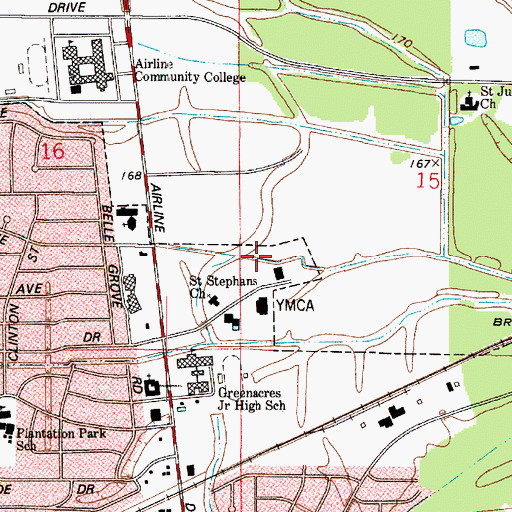 Topographic Map of Red River Behavioral Center, LA