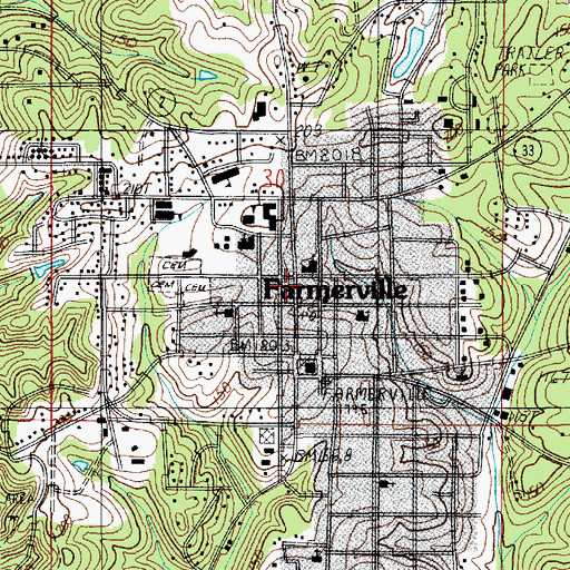 Topographic Map of Serenity Springs Specialty Hospital, LA