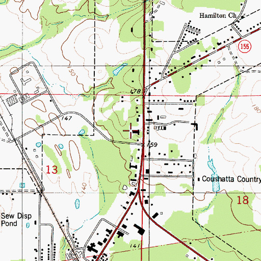 Topographic Map of Specialty Rehabilitation Hospital, LA