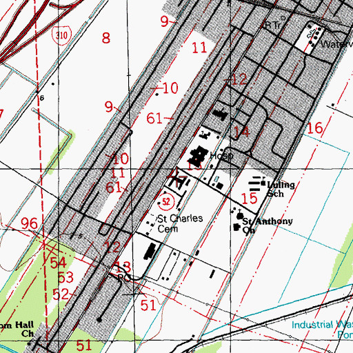 Topographic Map of Specialty Rehabilitation Hospital of Luling, LA