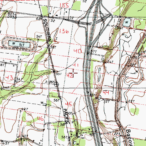 Topographic Map of Saint Landry Extended Care Hospital, LA