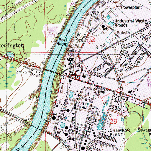 Topographic Map of Sterlington Rehabilitation Hospital, LA