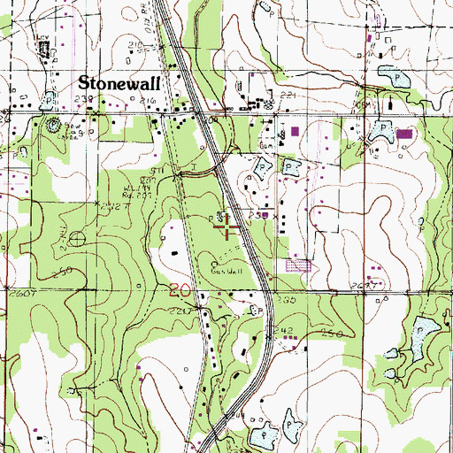 Topographic Map of Stonewall Hospital, LA