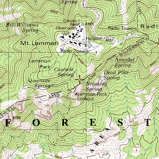 Topographic Map of Brinkley Spring, AZ
