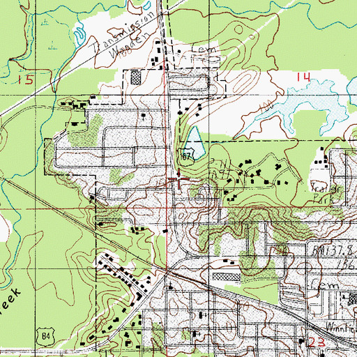 Topographic Map of Woodlands Behavioral Center, LA