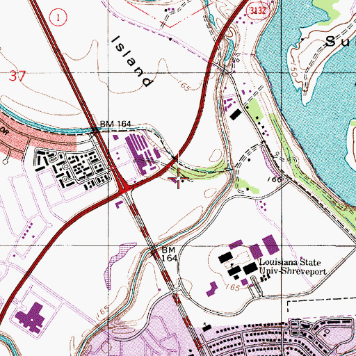 Topographic Map of LifeCare Hospitals of Shreveport Pierremont Campus, LA