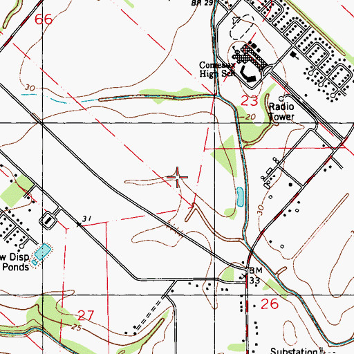 Topographic Map of Our Lady of Lourdes Regional Medical Center, LA