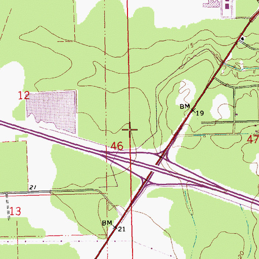 Topographic Map of Ochsner Health Center - Covington, LA