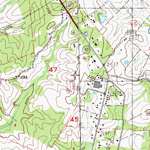 Topographic Map of Grace Health and Rehabilitation Center, LA