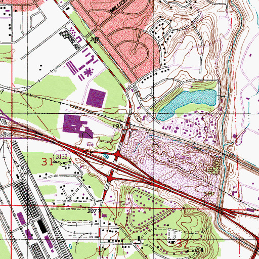 Topographic Map of Seaside Healthcare, LA