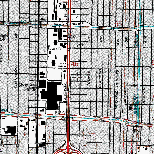 Topographic Map of Beacon Behavioral Health, LA