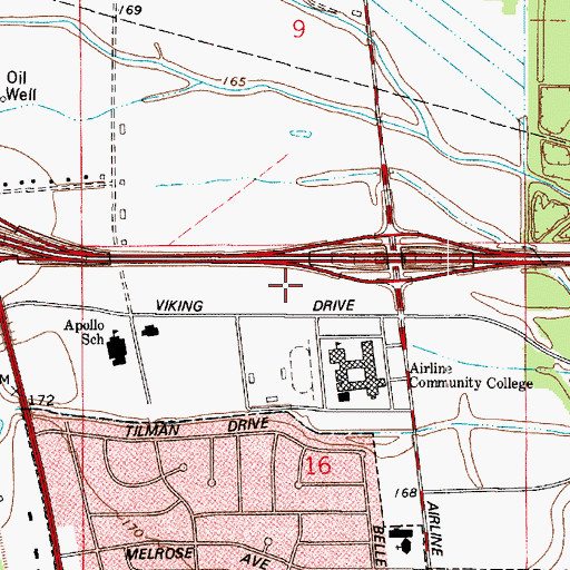 Topographic Map of Christus Schumpert First Care, LA