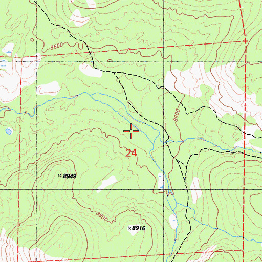 Topographic Map of South Fork Big Creek, CA