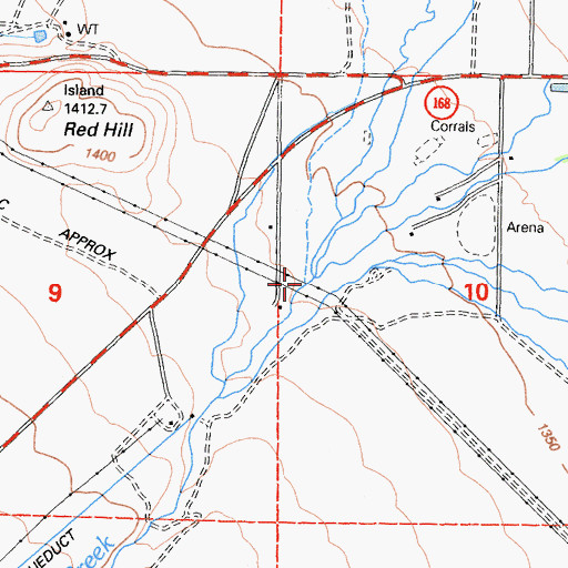 Topographic Map of South Fork Bishop Creek, CA