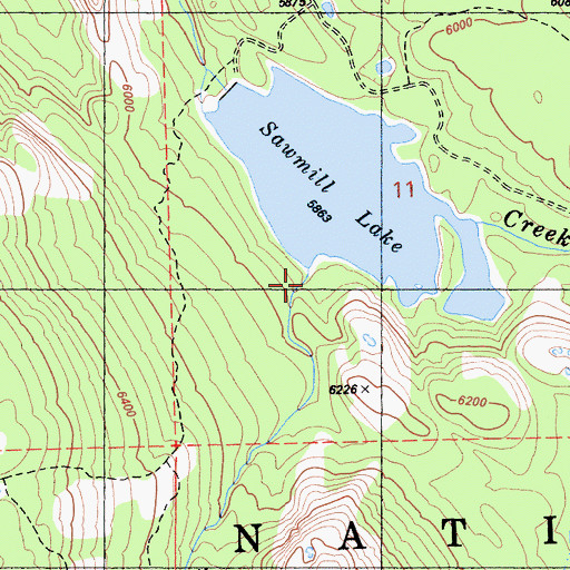 Topographic Map of South Fork Canyon Creek, CA