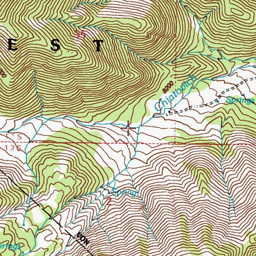 Topographic Map of South Fork Chatworth Creek, CA
