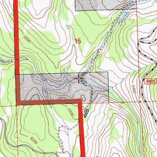 Topographic Map of South Fork Davis Creek, CA