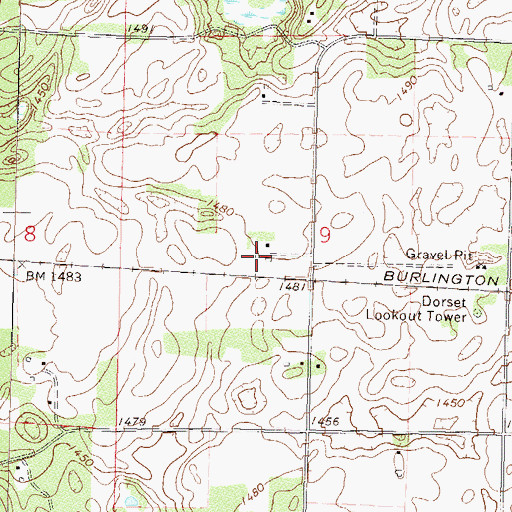 Topographic Map of Gartner Dairy, MN