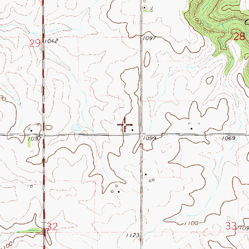 Topographic Map of Holzer Farms, MN