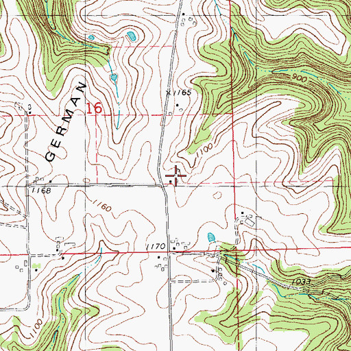 Topographic Map of Rediske Dairy, MN