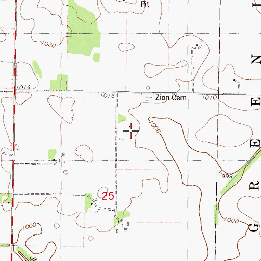 Topographic Map of Sunshine Dairy, MN