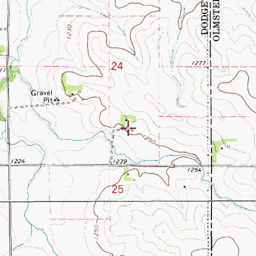 Topographic Map of Beaver Farms, MN