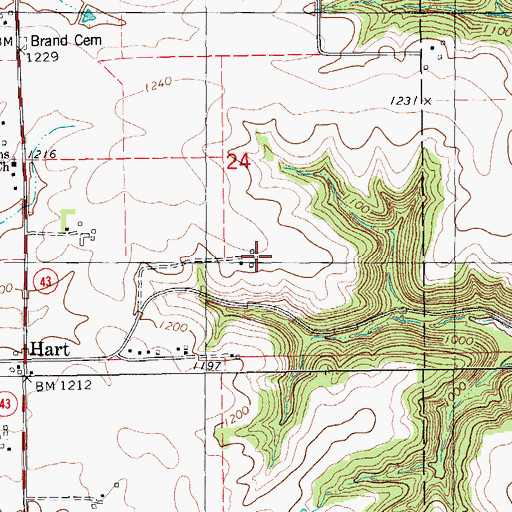Topographic Map of L and D Dairy, MN