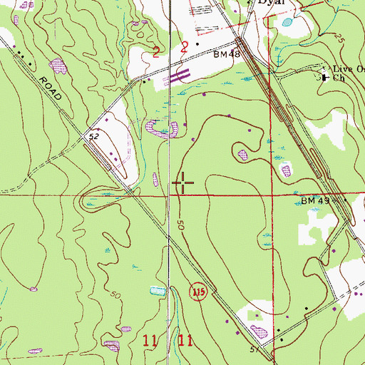 Topographic Map of Dusdee Willows Poultry Farm, FL