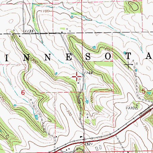 Topographic Map of Way Mar Farm, MN