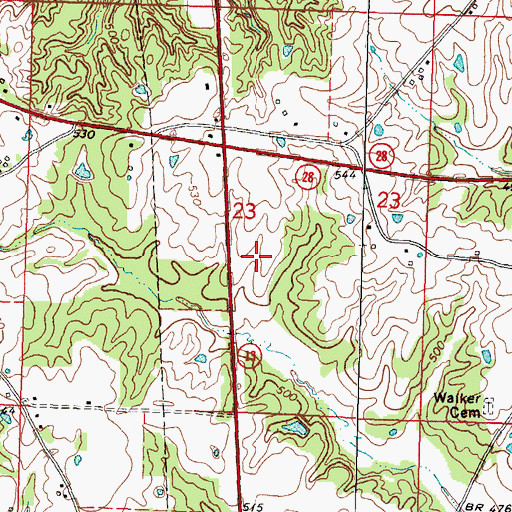 Topographic Map of Dupre Farms, MS