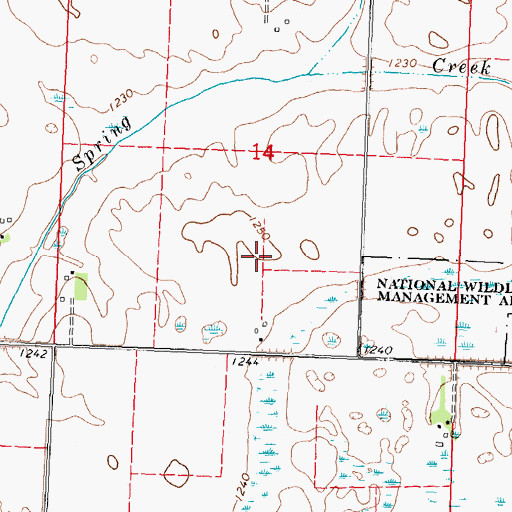 Topographic Map of Groth Farm, MN