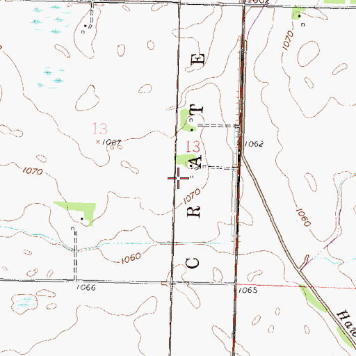 Topographic Map of Bluhm Farm, MN