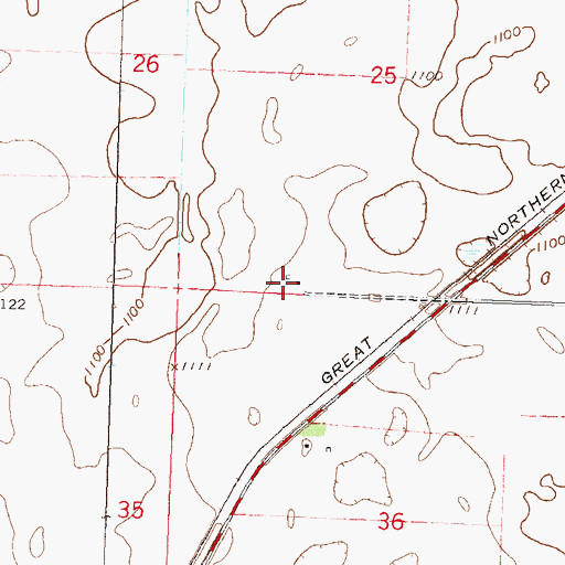 Topographic Map of Louwagie Farm, MN