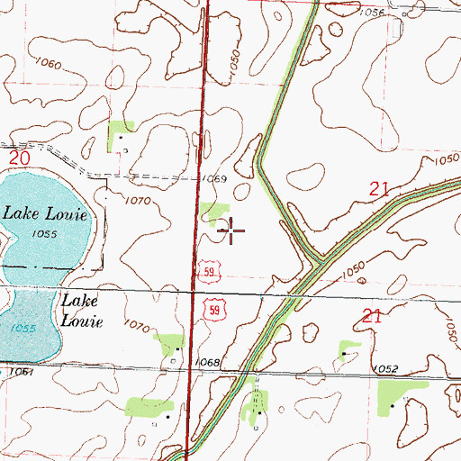 Topographic Map of Rysdal Farms, MN