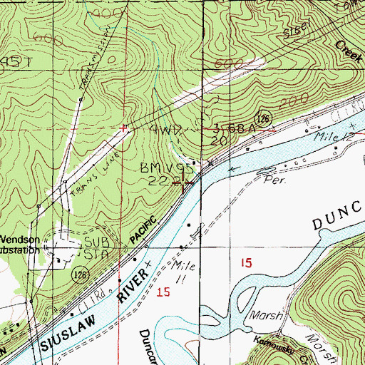 Topographic Map of Noyes Creek, OR