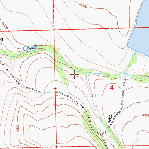 Topographic Map of South Fork Juniper Creek, CA