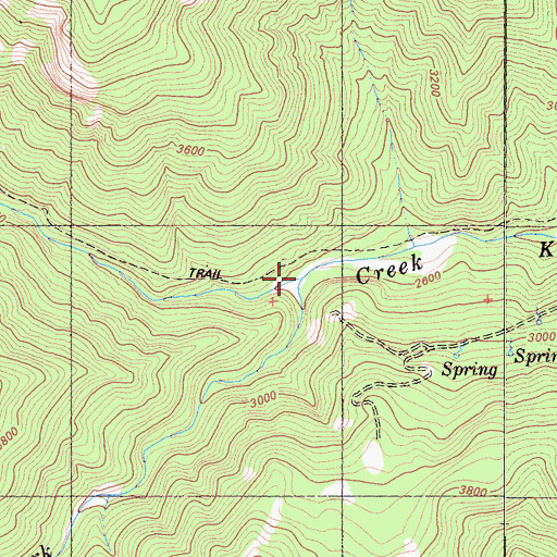 Topographic Map of South Fork Kelsey Creek, CA