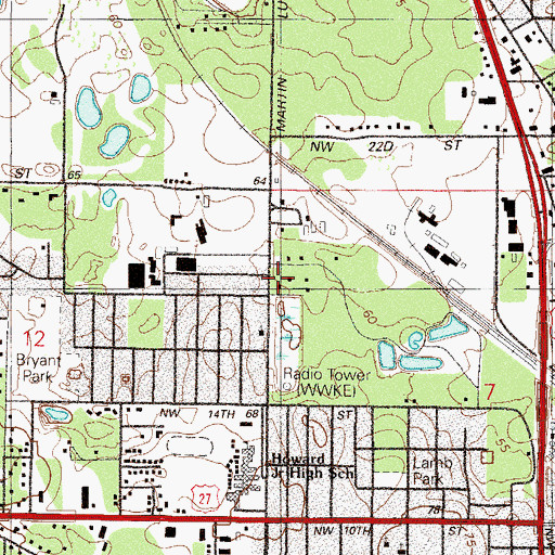 Topographic Map of Higher Ground Harvest Center, FL