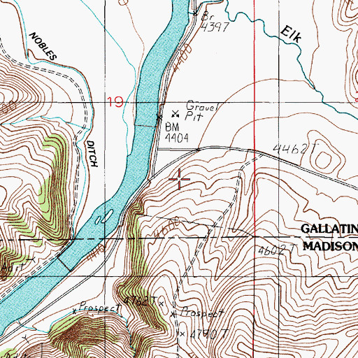 Topographic Map of Black Cemetery, MT