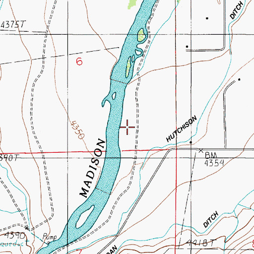 Topographic Map of Blacks Ford, MT