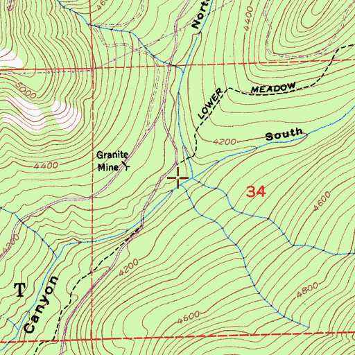 Topographic Map of South Fork Long Canyon, CA