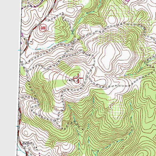 Topographic Map of Orchard Hill Mountain, VA