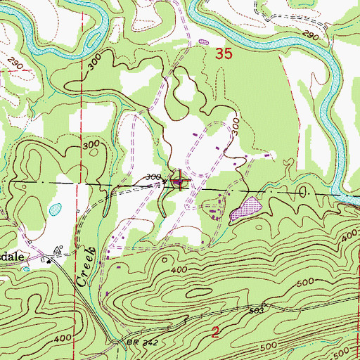 Topographic Map of Iron Horse Farm, AR