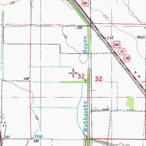 Topographic Map of Keo Fish Farms, AR