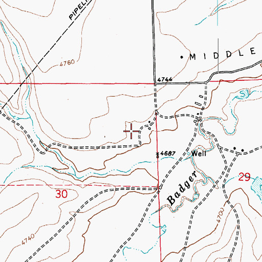 Topographic Map of Calhoun Ranch, CO
