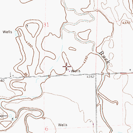 Topographic Map of Buck Creek Angus Ranch, CO