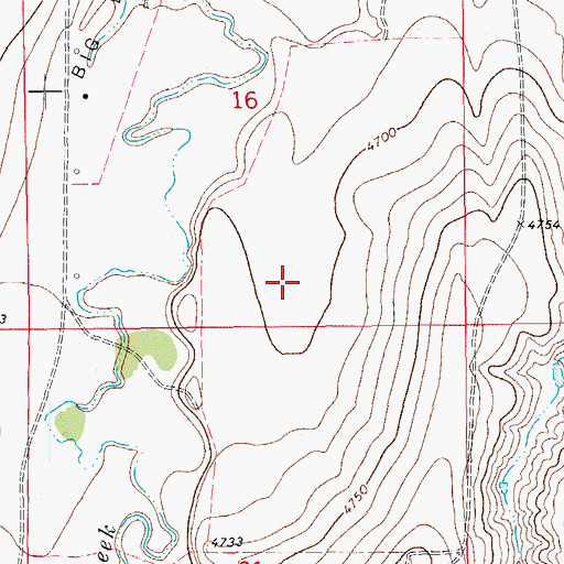Topographic Map of Baker Farm, CO